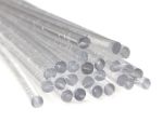 Plastique baguettes de soudure PC 3mm Ronde Transparent 25 Barres
